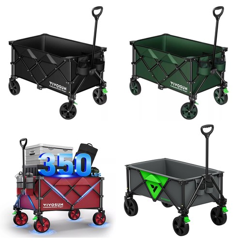 VIVOSUN Collapsible Folding Wagon Cart for Camping,Garden,Sports,Picnic,Shopping