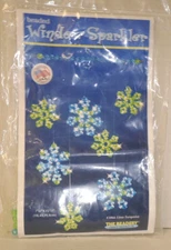 NOS-THE BEADERY-Vintage Beaded Window Sparkler-Hanging Snowflake Mobile Kit