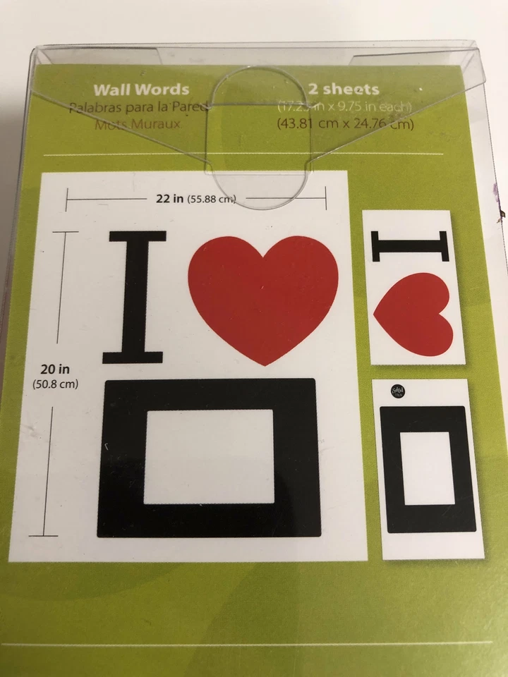 Wall Pops! Wall Words Safe For Walls I Love Photo Frame Peel Stick Move - Изображение 4 из 4