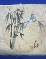 蓝色古董原创中国风绘画和卷轴| eBay