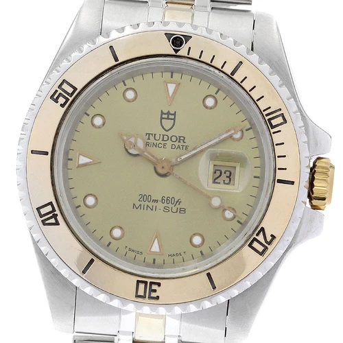 Orologio automatico ragazzo TUDOR Prince Date Mini Sub 73193 Cal.2671 quadrante oro_882703