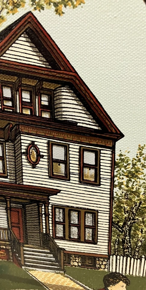 H Hargrove 12x16 Lona Victoriano Baloncesto Niños Raggedy Ann Empedrado Foto 3 de 4