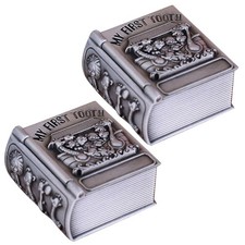 Baby Metal Tooth Boxes Kids Teeth Cases Milk Teeth Containers Baby Storage Box
