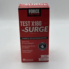 Force Factor TEST X180 SURGE Powerful Testosterone Booster 60 Capsules Exp 06/29