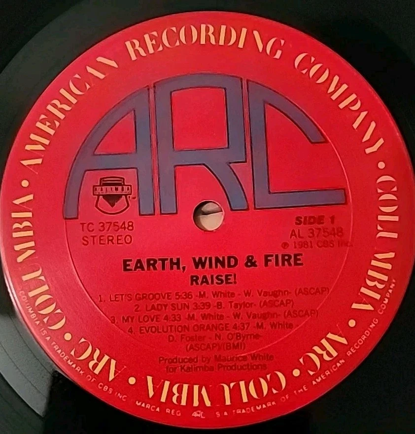 Earth Wind And Fire Raise LP 1981 1st Press Maurice White GRAMMY Winner Foto 4 de 4