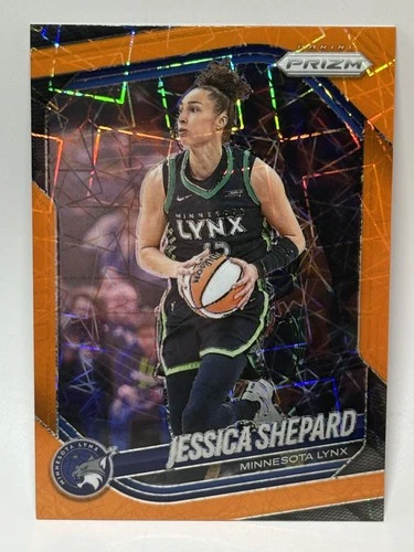 2025 Panini Prizm WNBA #137 Jessica Shepard Ice Orange Prizms