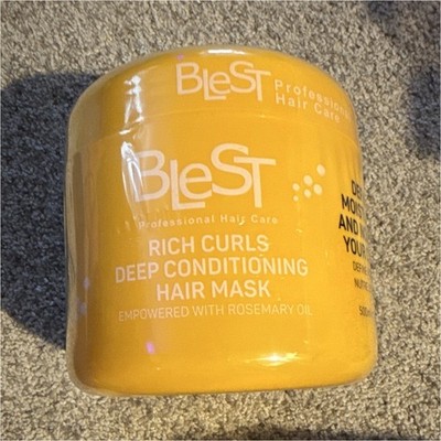 BleST Professional Rich Curls Hair Mask Deep Conditioning Biotin Rosemary 16.9oz