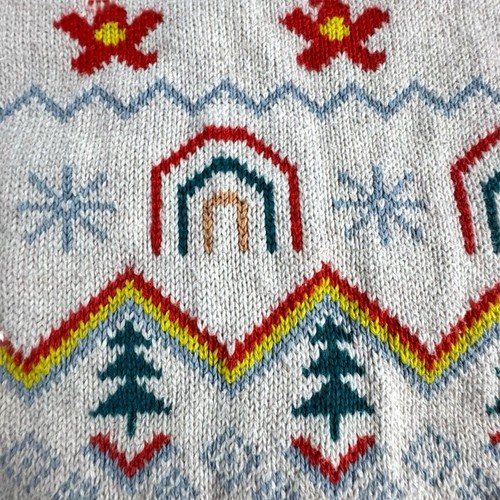 Hanna Andersson Holiday Fair Isle Pullover Sweater Rainbow Gnomes Size 6-7 - Picture 4 of 8