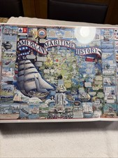 White Mountain Puzzles American Maritime History 1000 PC 24"x30" SEALED New