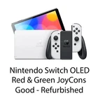 Nintendo Switch OLED Model HEG-001 Handheld Console - 64GB - Green & Red