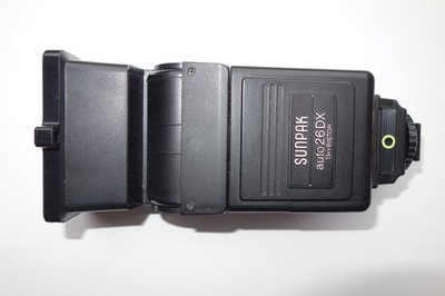 Blitzgerät, Aufsteckblitz, Sunpak auto DX26, gebraucht, aus Privatgbesitz