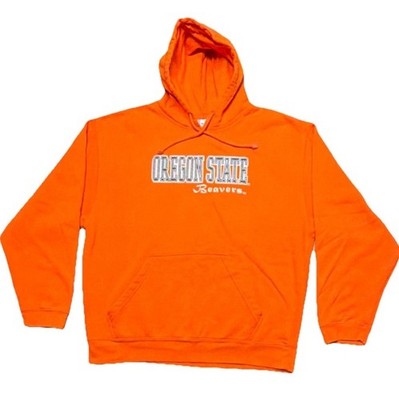 Oregon State Beavers OSU Hoodie Sweatshirt Orange XL  J. America Excellent 