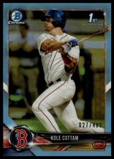 2018 Bowman Draft #BD-69 Kole Cottam Sky Blue #/499
