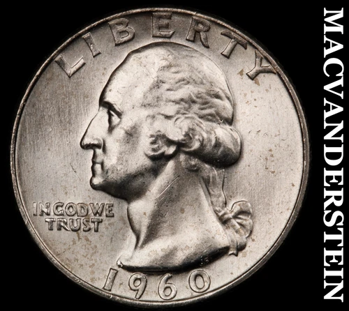 1960-D Washington Quarter- Silver Choice Gem Brilliant Unc+++ Luster #J2483