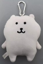 Jibun Tsukkomi Kuma retractable plush pass case (with carabiner) 13cm
