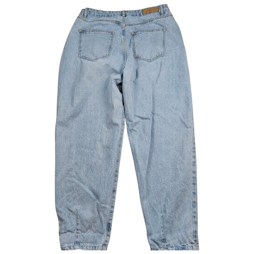 Cotton On Slouch Mom Jeans Women Size 12 Blue Light Wash Baggy Y2K Tapered High - Picture 11 of 14