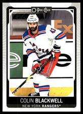 2021-22 O-Pee-Chee #166 Colin Blackwell New York Rangers Hockey Card