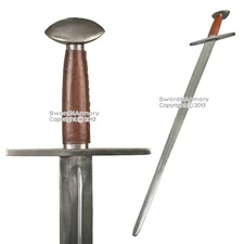 Functional Handmade Full Tang Cold Peened Norman Knights Crusader Sword