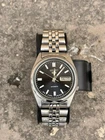 Vintage Seiko 5 Automatic 7009-876A Black Dial Day/Date Men's Wristwatch