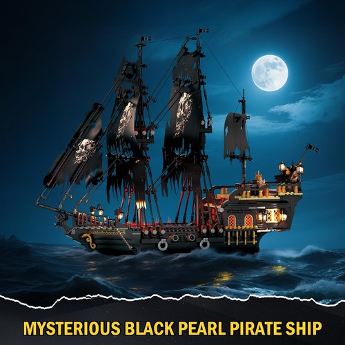 Pirate Ship Model Building Set for Adults Boys Girls, Black Pearl Ship Model ... - Picture 6 of 6