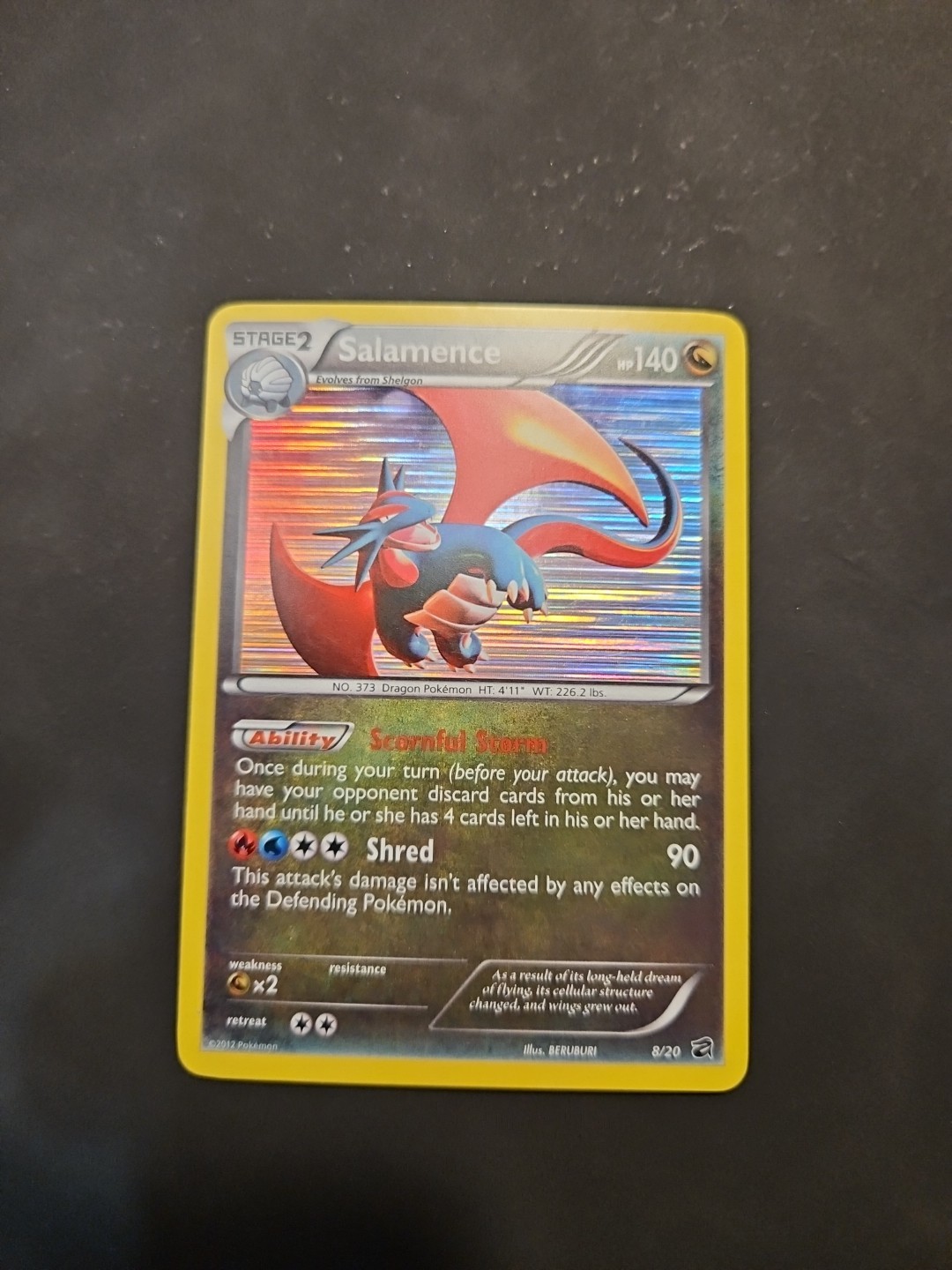 Pokemon TCG - Salamence 8/20 Lightly Played Holo Rare Dragon Vault