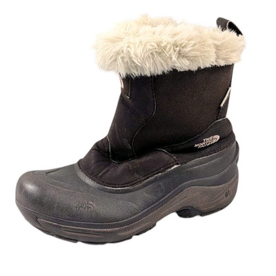 The North Face Girls Size 5 Brown Leather Faux Fur Heat Seeker Winter Snow Boots