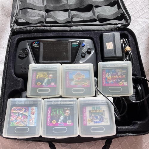 Sega Game Gear Handheld-System - Schwarz wie abgebildet ERSATZTEILSPENDER mit Mega Man + 5 Spiele