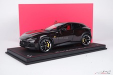 Ferrari Purosangue (2022) nero black, with showcase, 1:18 BBR, HE180052DDIE