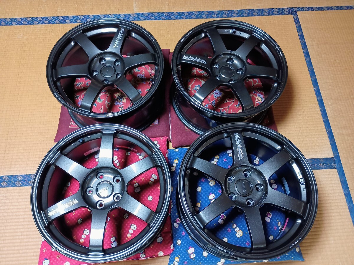 RAYS TE37 SAGA 18 × 8J +45 RAYS VOLK RACING TE37 SAGA S-PLUS 18X8J +45 5X114.3 DIAMOND