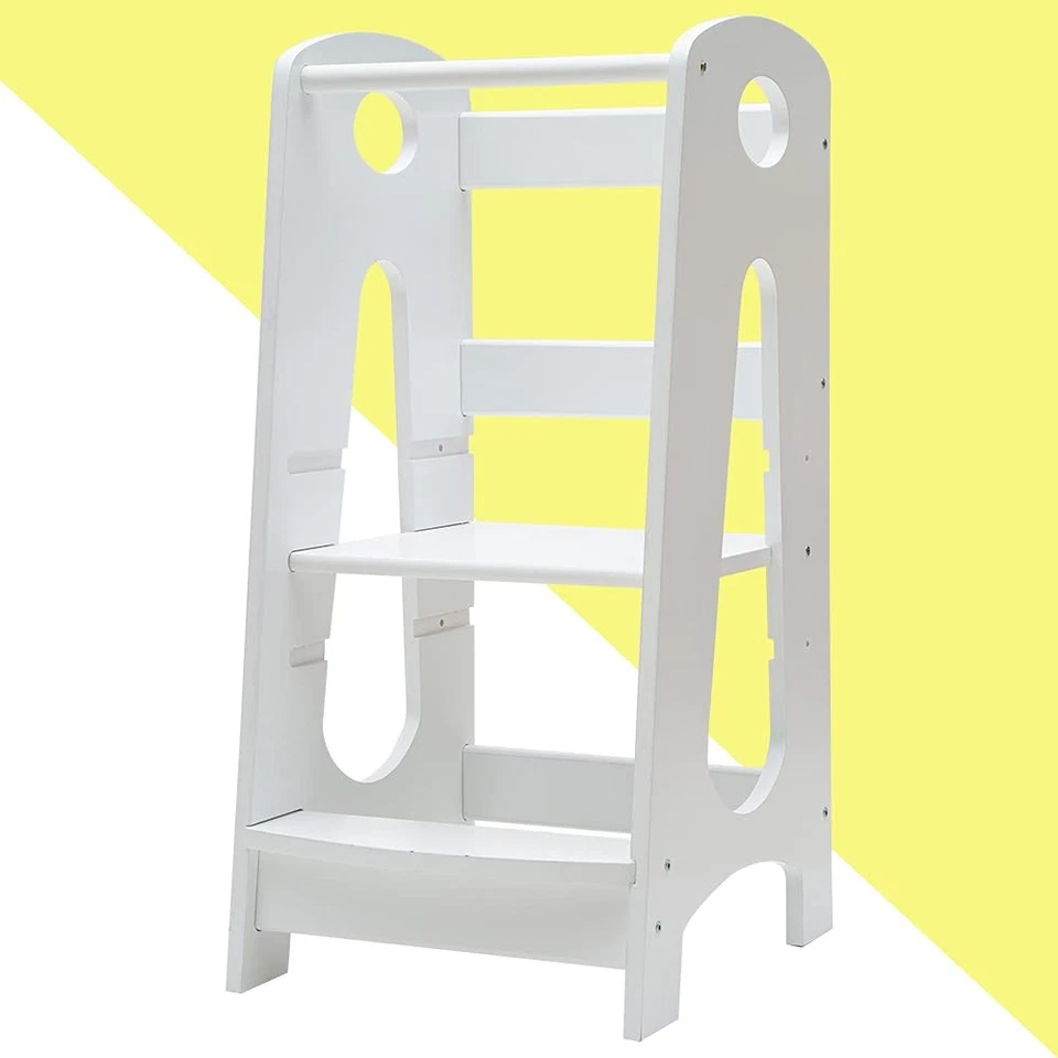 Kitchen Step Stool for Kids and Toddlers with Safety Rail Children Standing T... - Image 2 of 4