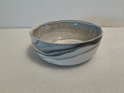 Artisanal Kitchen Supply Coupe Cereal Bowl Black Marble Swirl 6 