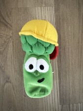 Vintage Gund VeggieTales Junior Asparagus Bean Bag Plush 6" Big Ideas 1998