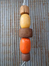 5 Old Fish Net Floats 24 Inches Long Fishing Buoys Bouys Tiki Hut Bar  -(SF596)