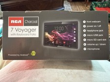 RCA 7 Voyager Tablet Quad Core 8GB Android 4.4 Wi-Fi Charcoal Keyboard Folio