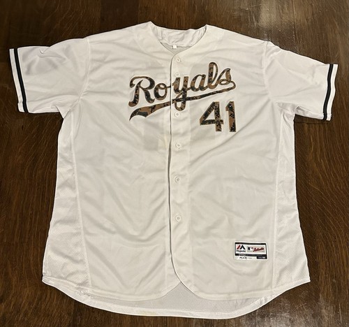 Kansas City Royals Baseball Jersey Mens 2XL/52 Danny Duffy Majestic Flex Base - Picture 2 of 14