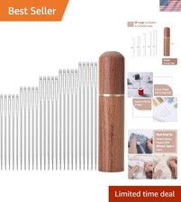 Versatile Large Eye Needles Set - 50 Pcs Assorted Sizes for Every Sewing Need