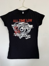All Time Low Shirt Ladies Large Baby Tee tour Rock Pop Punk Emo Y2K Band Gig
