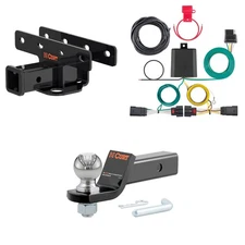 CURT Tow Package Trailer Hitch Wiring Harness 45041 Ball Mount Pin & Clip, 13564