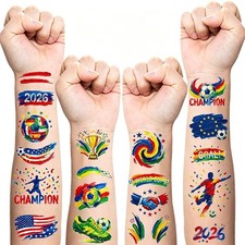 90 PCS World Cup 2026 Temporary Tattoos Stickers for Fans
