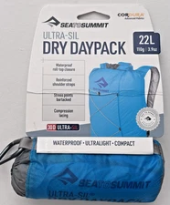 Sea To Summit Ultra-Sil Dry Bag Travel Pocket Backpack Daypack 22L Blue - NEW!