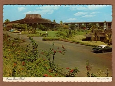 Kauai Resort Hotel Wailua River Old Cars Hawaii UNP Continental Postcard