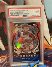 2020 Panini Prizm DP #82 Red/White/Blue Crusade Rc James Wiseman Psa 9