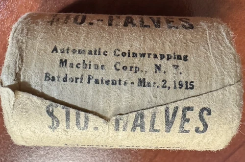 1963  Franklin Half Dollar Old Bank Wrap Sealed Roll OBW BU Silver Uncirculated