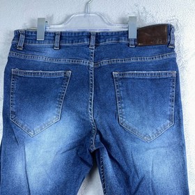 Nuon Rodeo Crop Jeans Distressed Medium Wash Mid Rise Women's Blue Size W34