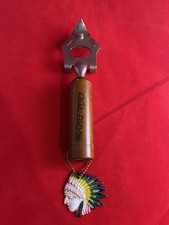 Vintage BIG CHIEF OPENER With Indian Charm Wood Handel????