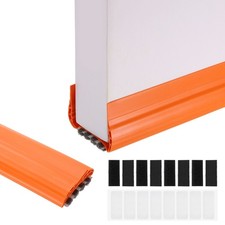 Under Door Draft Stopper, Door Draught Excluder Noise Blocker with Brush, Orange
