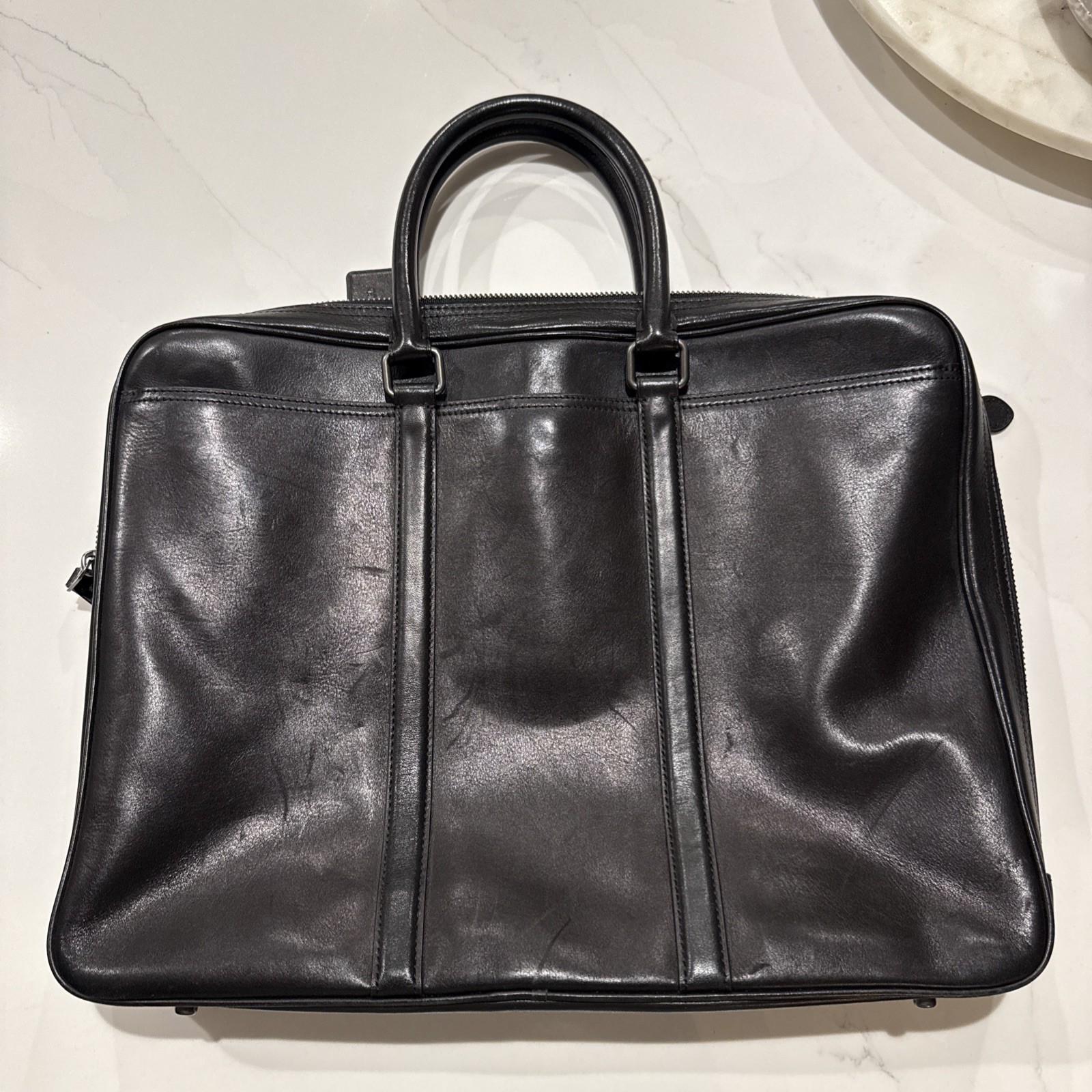 COACH Bag/Briefcase Men's Leather Black 24776 Metropolitan Slim Vintage image 3