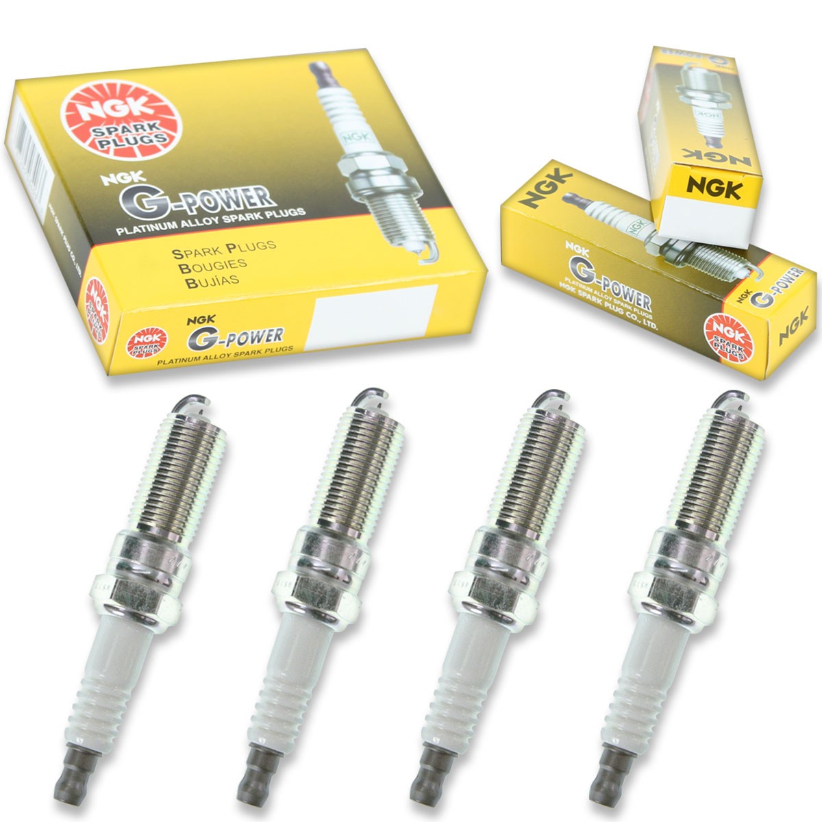 4 pcs NGK G-Power Spark Plugs for 2002-2005 Chevrolet Cavalier 2.2L L4 2.2L ib