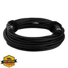 MFL 50ft Flexible DMX Cable 3 Pin XLR 22AWG Black
