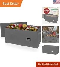 Durable Non-Woven Christmas Ornament Storage with Lift-Off Lid - 128 Compartment